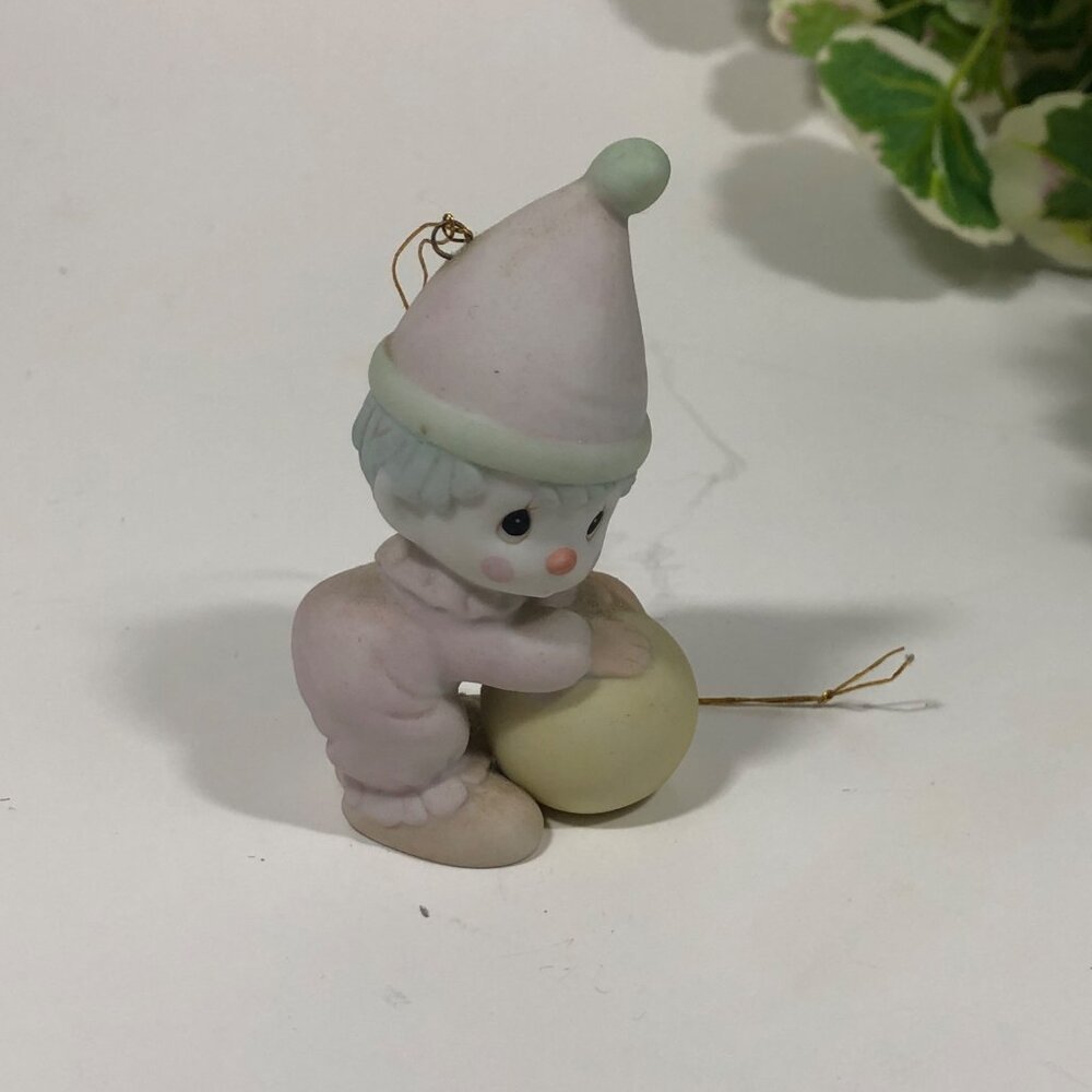 Enesco Precious Moments Clown Figurine Vintage 1985  Samuel J Butcher Ornament